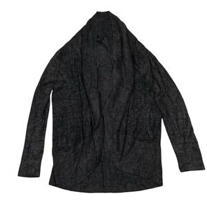 Barefoot Dreams Cozy Chic Lite‎ Circle Cardigan Charcoal Open Front Sz L/XL